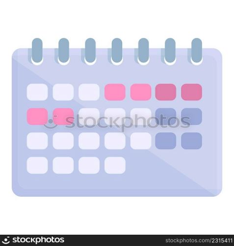 Contraception calendar icon cartoon vector. Health hormonal. Male disease. Contraception calendar icon cartoon vector. Health hormonal