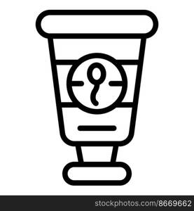 Contraception cream tube icon outline vector. Birth control. Health hormonal. Contraception cream tube icon outline vector. Birth control