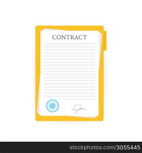 Contract agreement paper blank with seal. Vector illustration. Contract agreement paper blank with seal. Vector illustration.