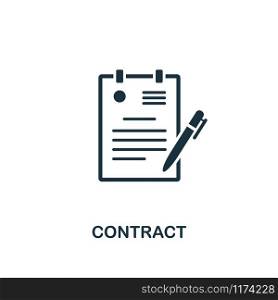 Contract creative icon. Simple element illustration. Contract concept symbol design from human resources collection. Can be used for web, mobile and print. web design, apps, software, print.. Contract creative icon. Simple element illustration. Contract concept symbol design from human resources collection. Perfect for web design, apps, software, print.