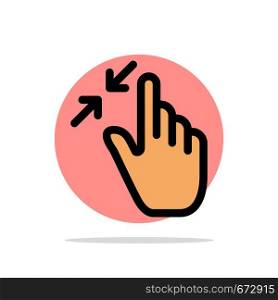 Contract, Gestures, Interface, Pinch, Touch Abstract Circle Background Flat color Icon