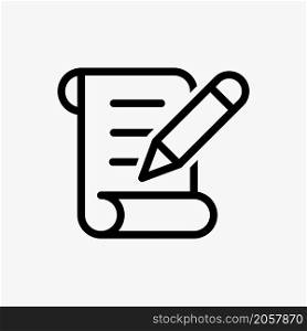 contract icon vector line style