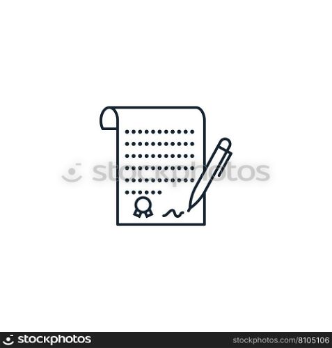Contract signing creative icon from business Vector Image