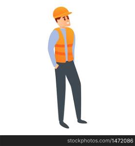 Contractor icon. Cartoon of contractor vector icon for web design isolated on white background. Contractor icon, cartoon style