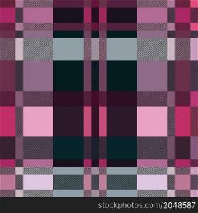Contrast multicolor tartan Scottish seamless pattern in magenta, green and pink hues, texture for tartan, plaid, tablecloths, clothes, bedding, blankets and other textile