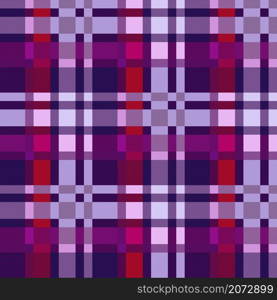 Contrast multicolor tartan Scottish seamless pattern in magenta, red and violet hues with diagonal lines, texture for tartan, plaid, tablecloths, clothes, bedding, blankets and other textile