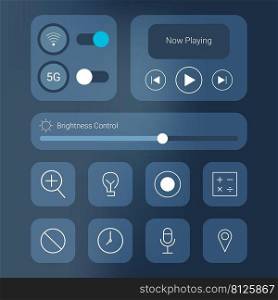 control center user interface set template