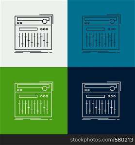 Control, controller, midi, studio, sound Icon Over Various Background. Line style design, designed for web and app. Eps 10 vector illustration. Vector EPS10 Abstract Template background