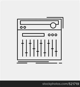 Control, controller, midi, studio, sound Line Icon. Vector isolated illustration. Vector EPS10 Abstract Template background