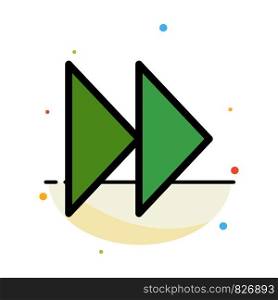 Control Fast, Forward, Media, Video Abstract Flat Color Icon Template