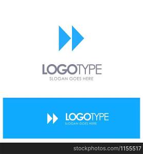Control Fast, Forward, Media, Video Blue Solid Logo with place for tagline