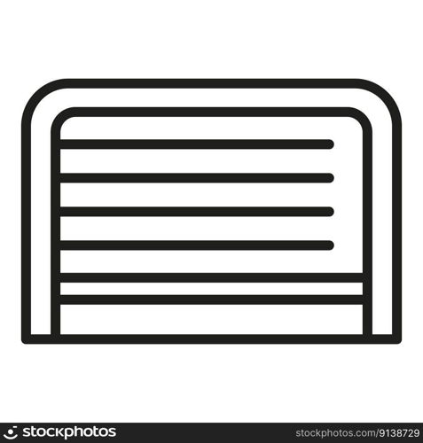 Control gate icon outline vector. Fence security. Entry access. Control gate icon outline vector. Fence security