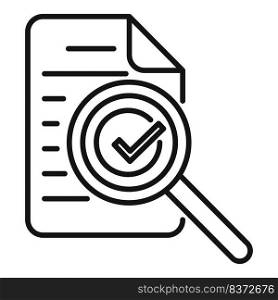Control papers icon outline vector. Work trust. Complete expert. Control papers icon outline vector. Work trust