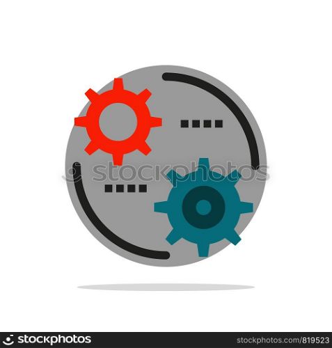 Control, Setting, Gear, Setting Abstract Circle Background Flat color Icon