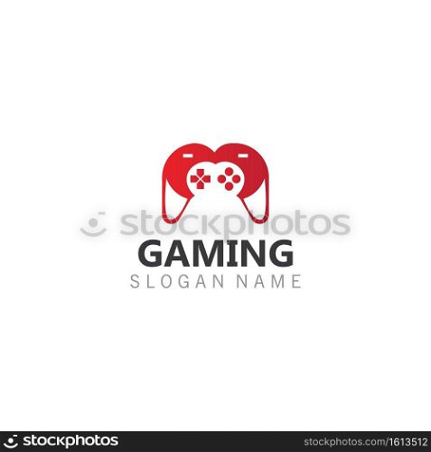 Controller Game Joystick logo image template icon Vector gamer design