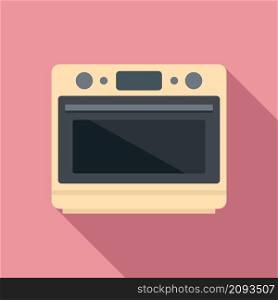 Convection grill oven icon flat vector. Electric kitchen stove. Gas fan oven. Convection grill oven icon flat vector. Electric kitchen stove