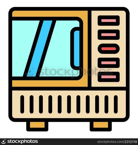 Convection oven icon. Outline convection oven vector icon color flat isolated. Convection oven icon color outline vector