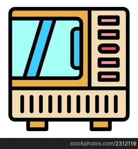 Convection oven icon. Outline convection oven vector icon color flat isolated. Convection oven icon color outline vector