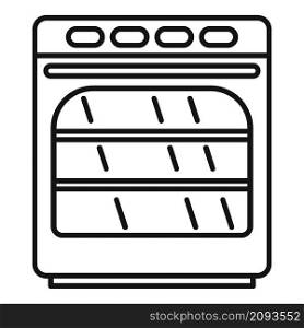 Convection oven icon outline vector. Electric kitchen stove. Grill convection oven. Convection oven icon outline vector. Electric kitchen stove