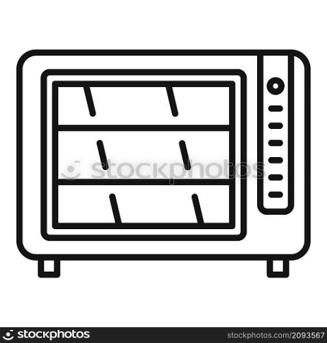 Convection oven timer icon outline vector. Cook stove. Electric kitchen oven. Convection oven timer icon outline vector. Cook stove