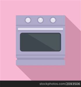 Convection stove icon flat vector. Electric oven. Kitchen convection stove. Convection stove icon flat vector. Electric oven