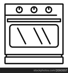 Convection stove icon outline vector. Electric oven. Kitchen convection stove. Convection stove icon outline vector. Electric oven