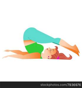 Conventional bit thick woman does yoga. Health care and spiritual. Normal a little fat woman doing yoga