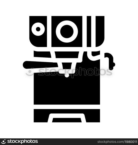 conventional coffee machine glyph icon vector. conventional coffee machine sign. isolated contour symbol black illustration. conventional coffee machine glyph icon vector illustration