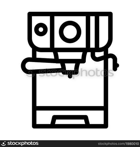 conventional coffee machine line icon vector. conventional coffee machine sign. isolated contour symbol black illustration. conventional coffee machine line icon vector illustration
