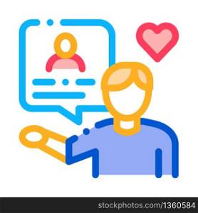 conversation about loved one icon vector. conversation about loved one sign. color symbol illustration. conversation about loved one icon vector outline illustration