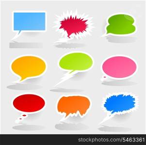 Conversation cloud2. Set of icons of clouds for conversation. A vector illustration