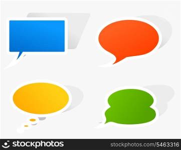 Conversation cloud3. Set of icons of clouds for conversation. A vector illustration