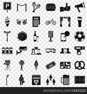 Conversation icons set. Simple style of 36 conversation vector icons for web for any design. Conversation icons set, simple style
