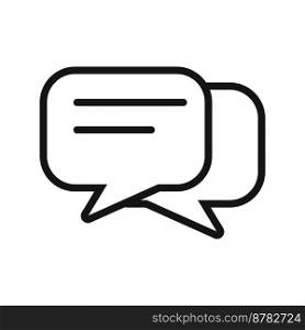 Conversation line icon isolated on white background. Black flat thin icon on modern outline style. Linear symbol and editable stroke. Simple and pixel perfect stroke vector illustration.