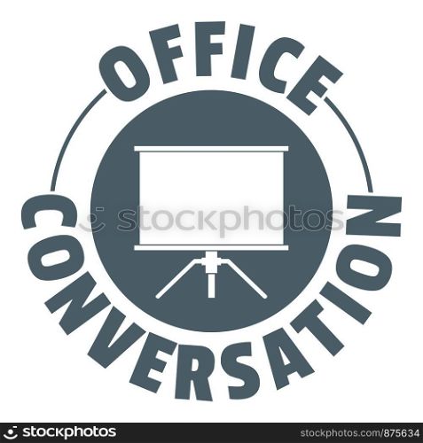 Conversation office logo. Simple illustration of conversation office vector logo for web. Conversation office logo, simple gray style