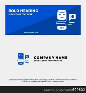 Conversational Interfaces, Conversational, Interface, Big Think SOlid Icon Website Banner and Business Logo Template
