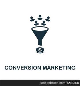 Conversion Marketing icon vector illustration. Creative sign from seo and development icons collection. Filled flat Conversion Marketing icon for computer and mobile. Symbol, logo vector graphics.. Conversion Marketing vector icon symbol. Creative sign from seo and development icons collection. Filled flat Conversion Marketing icon for computer and mobile