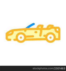 convertible cabriolet car color icon vector. convertible cabriolet car sign. isolated symbol illustration. convertible cabriolet car color icon vector illustration