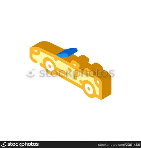 convertible cabriolet car isometric icon vector. convertible cabriolet car sign. isolated symbol illustration. convertible cabriolet car isometric icon vector illustration