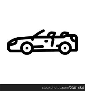 convertible cabriolet car line icon vector. convertible cabriolet car sign. isolated contour symbol black illustration. convertible cabriolet car line icon vector illustration