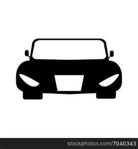 Convertible motor vehicle, icon on isolated background