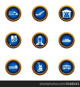 Conveyance icons set. Flat set of 9 conveyance vector icons for web isolated on white background. Conveyance icons set, flat style