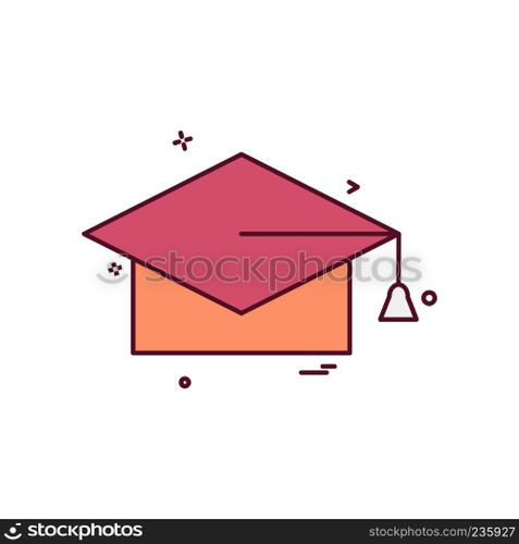 Convocation cap icon design vector