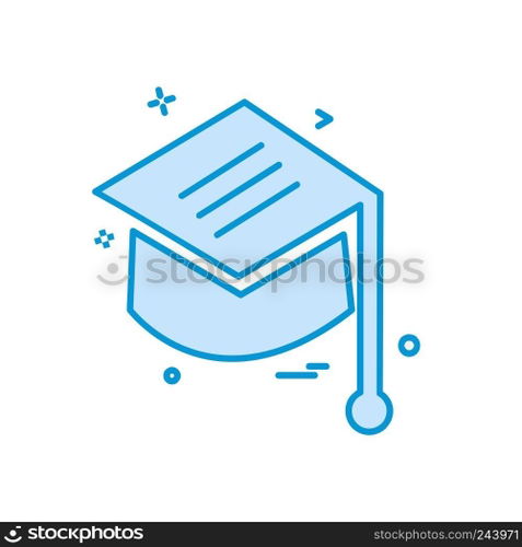 Convocation cap icon design vector