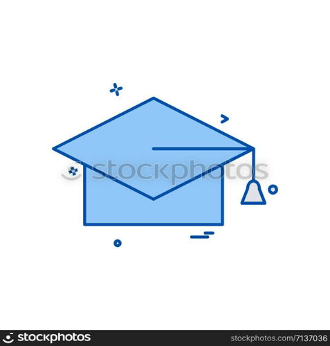 Convocation cap icon design vector