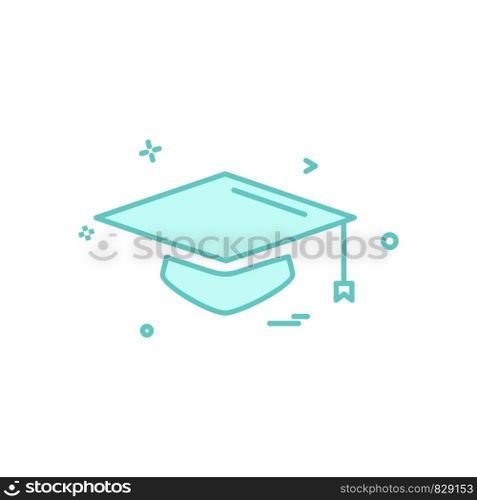 Convocation cap icon design vector