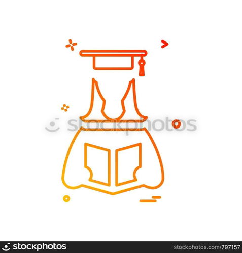 Convocation icon design vector