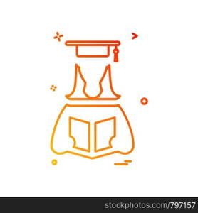 Convocation icon design vector