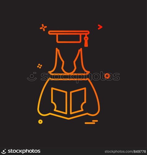 Convocation icon design vector