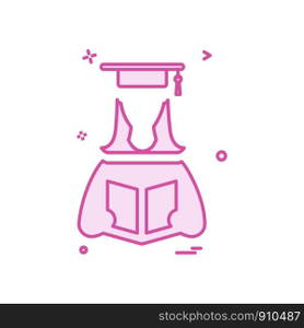 Convocation icon design vector